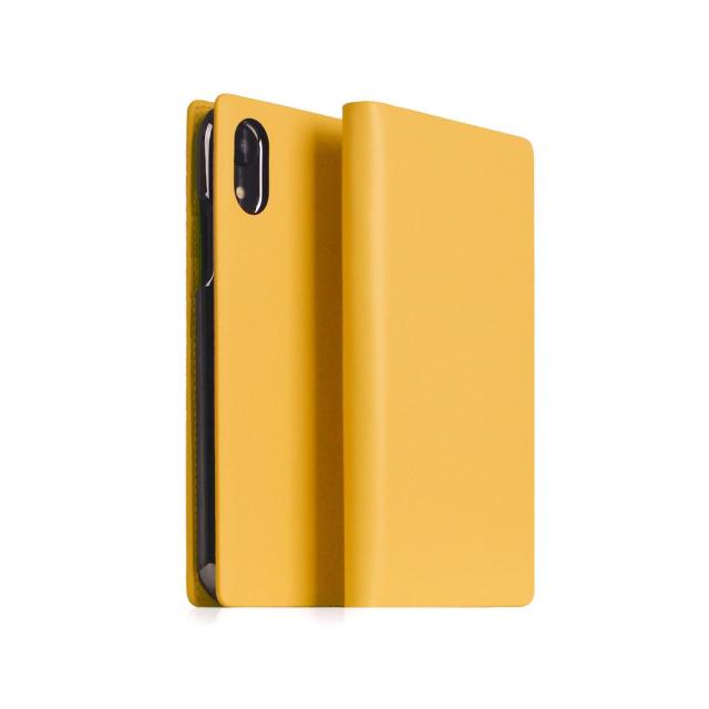 SLG Design SD15469I61 iPhone XR用 Calf Skin Leather Diary（イエロー）[SD15469I61] 返品種別A