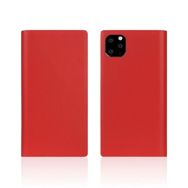 SLG Design SD17890I58R iPhone 11 Pro用 手帳型ケース Calf Skin Leather Diary（レッド）[SD17890I58R] 返品種別A