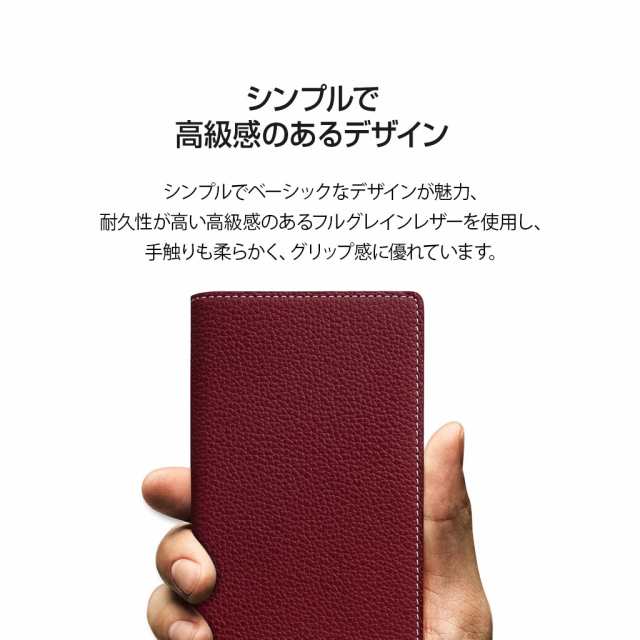 SLG Design SD19731I12P iPhone 12/12 Pro用 手帳型ケース Full Grain Leather  Case（バーガンディローズ）[SD19731I12P] 返品種別A｜au PAY マーケット