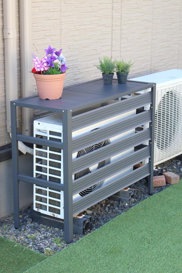 谷村実業 TAN-929(GY) アルミ室外機カバー(グレー)LivingOut[TAN929GY] 返品種別B