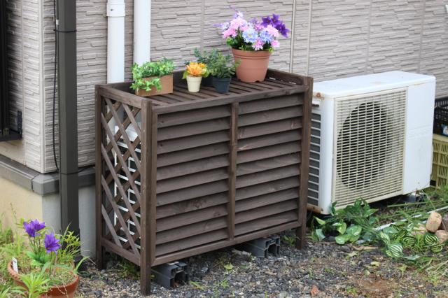 谷村実業 TAN-980 木製エアコンラック　ダークブラウンLIVING OUT[TAN980DBR] 返品種別B