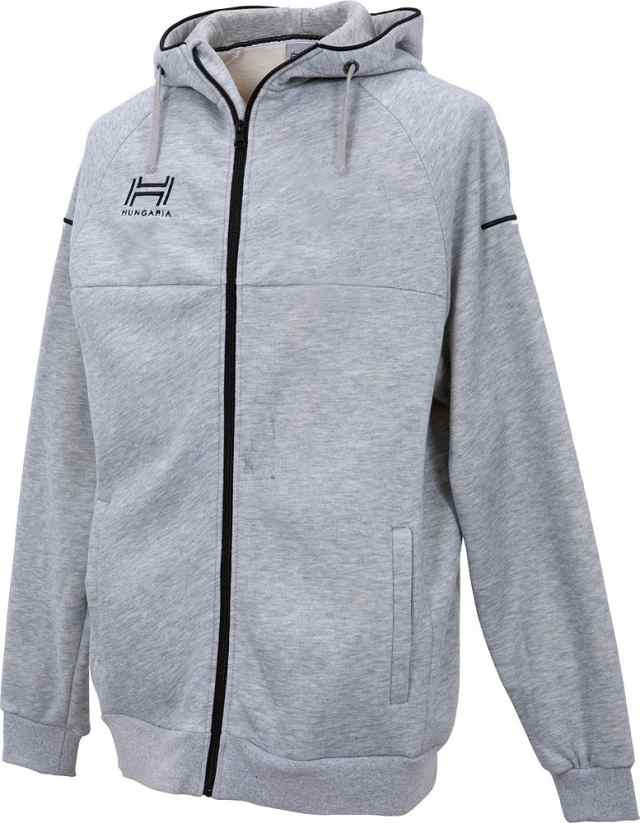 Hungaria(ハンガリア) ラグビー フルジップ フード付き スウェットパーカー メンズ（GREY・サイズ：4XL） SP-HGD002-GREY-4XL返品種別A