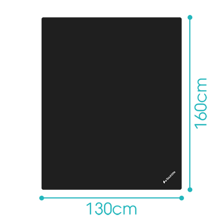 バウヒュッテ BCM-160BK デスクごとチェアマット (幅160cm×奥行130cm) ブラックBauhutte[BCM160BK] 返品種別A_3