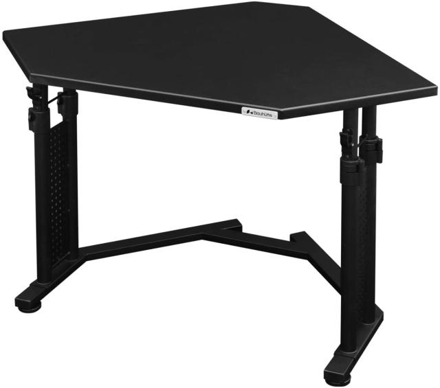 バウヒュッテ BHD-700K-BK カドデスク (幅72×奥行72cm) ブラックBauhutte　昇降式　KADO DESK[BHD700KBK] 返品種別A