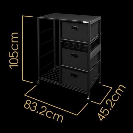 バウヒュッテ BHT-830-BK ハンガーテーブル (幅83.2cm×奥行45.2cm