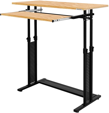 バウヒュッテ 昇降式スタンディングデスク スタンダード（ウッド） Bauhutte　天板サイズ：幅100×奥行45cm BHD-1000H-WD返品種別A