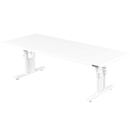 バウヒュッテ 昇降式ローデスク（幅120×奥行55cm）ホワイト Bauhutte　ゲーミングデスク　ロータイプ BHD-1200L-WH返品種別A
