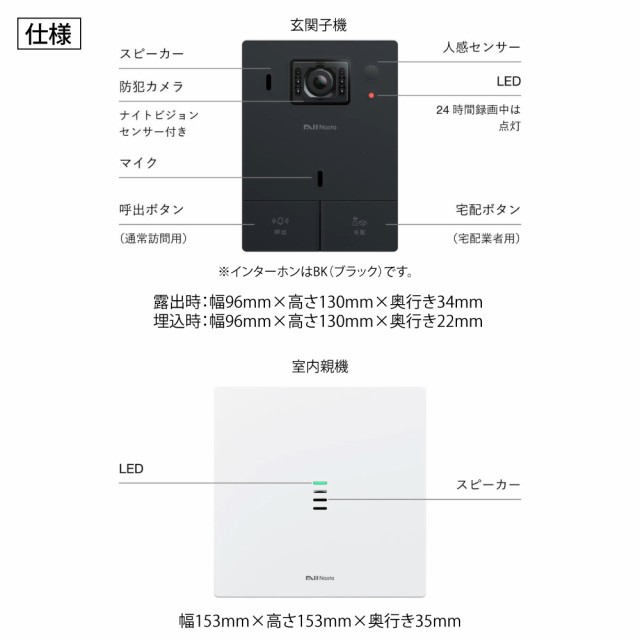 ナスタ KS-DP01U-BK スマホ対応インターホン 標準セット（玄関子機：ブラック）Nasta Interphone[KSDP01UBK]  返品種別Aの通販はau PAY マーケット Joshin web 家電・PC・ホビー専門店 au PAY マーケット－通販サイト