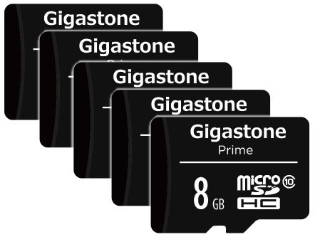 Gigastone｜ギガストーン GJM10-8G5PK microSDHCカード 8GB Class10（ジッパーバック包装）【5枚セット】[GJM108G5PK] 返品種別B
