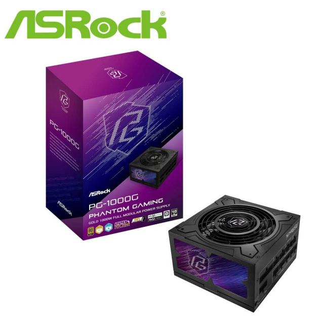 ASRock｜アスロック PG-1000G ATX 3.1対応 電源ユニット ASRock Phantom Gaming 1000w（ブラック）[PG1000G] 返品種別B