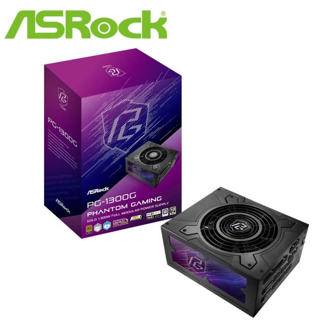 ASRock｜アスロック PG-1300G ATX 3.1対応 電源ユニット ASRock Phantom Gaming 1300W（ブラック）[PG1300G] 返品種別B