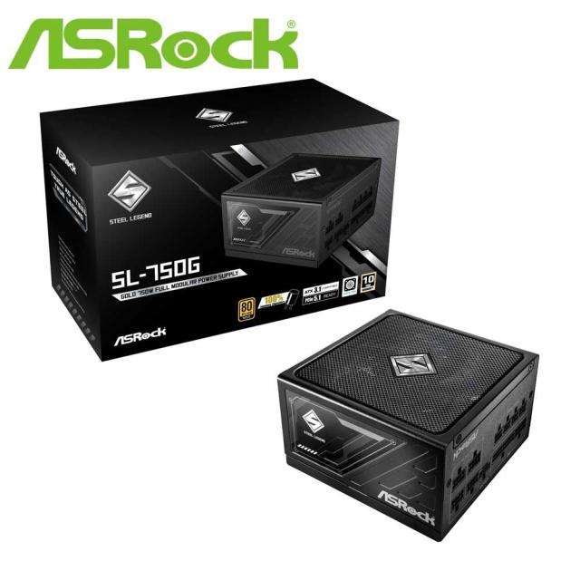 ASRock｜アスロック SL-750G ATX 3.1対応 電源ユニット ASRock Steel Legend 750w（ブラック）[SL750G] 返品種別B