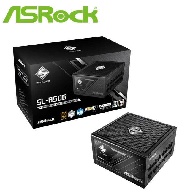 ASRock｜アスロック SL-850G ATX 3.1対応 電源ユニット ASRock Steel Legend 850w（ブラック）[SL850G] 返品種別B