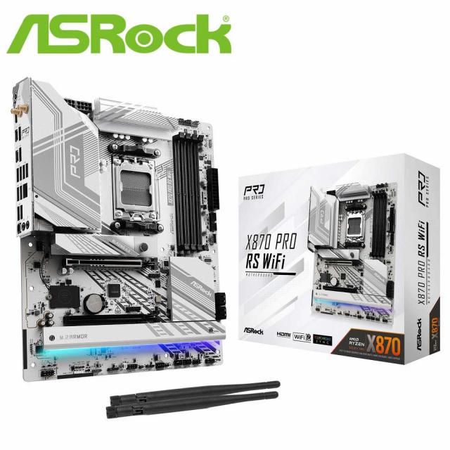 ASRock｜アスロック X870PRORSWIFI ASRock X870 Pro RS WiFi マザーボード（ホワイト）[X870PRORSWIFI] 返品種別B