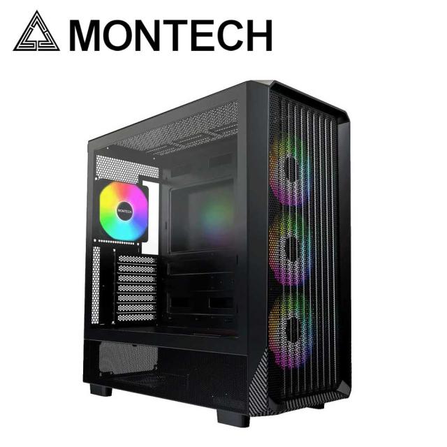 MONTECH｜モンテック X5(B) E-ATXマザーボード対応 フロントメッシュ ガラスパネル(左サイド)採用 タワー型PCケース（ブラック）X5シリーズ[X5B] 返品種別B