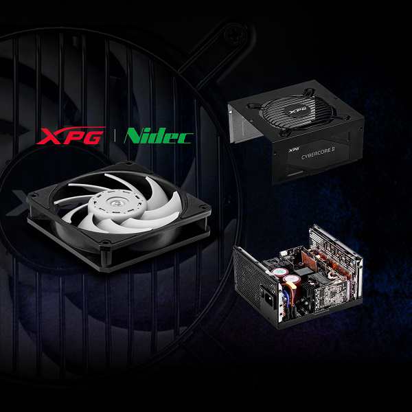 XPG CYBERCOREII1300P-BK 80PLUS PLATINUM認証 CYBERCORE IIフルモジュラー電源ユニット 1300W[CYBERCOREII1300PBK] 返品種別B