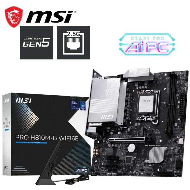MSI｜エムエスアイ PROH810M-BWIFI6E MSI PRO H810M-B WIFI6E マザーボード[PROH810MBWIFI6E] 返品種別B