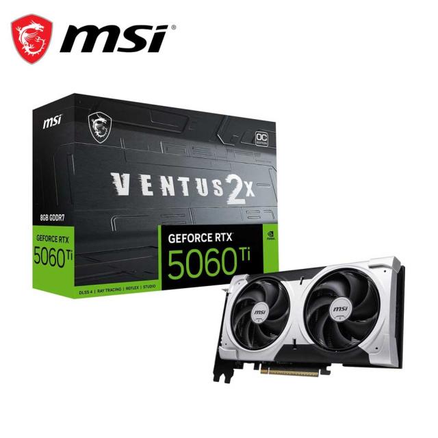MSI｜エムエスアイ MSI GeForce RTX 5060 Ti 8G VENTUS 2X OC PLUS / PCI Express 5.0 グラフィックスボード 5060TI8GVENTUS2XP返品種別B