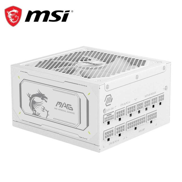 MSI｜エムエスアイ MAGA1000GLWHITE MSI MAG A1000GL PCIE5 WHITE 電源ユニット（ホワイト）[MAGA1000GLWHITE] 返品種別B