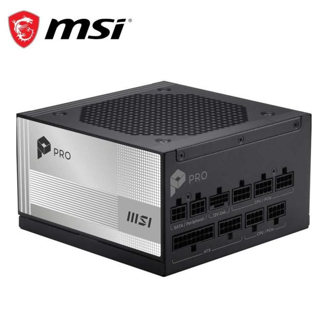 MSI｜エムエスアイ PROA850PLPCIE5 MSI PRO A850PL PCIE5 ATX 3.1対応 電源ユニット（ブラック）[PROA850PLPCIE5] 返品種別B