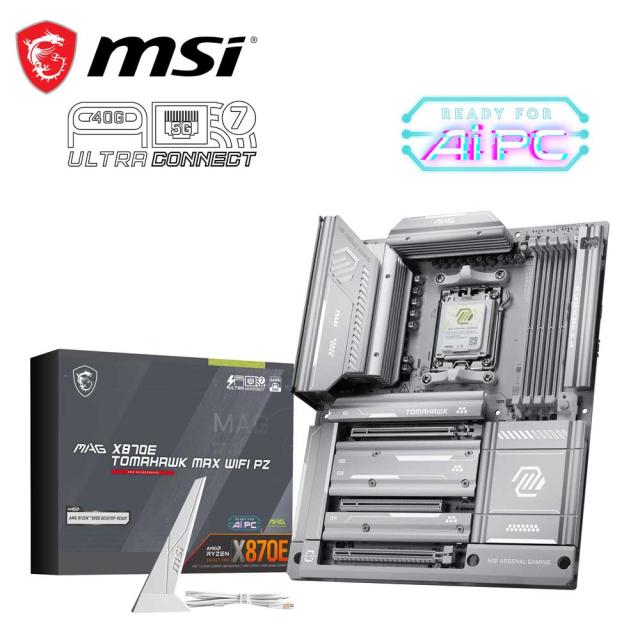 MSI｜エムエスアイ MSI MAG X870E TOMAHAWK MAX WIFI PZ マザーボード（ホワイト） MAGX870ETOMMAXWIFIPZ返品種別B