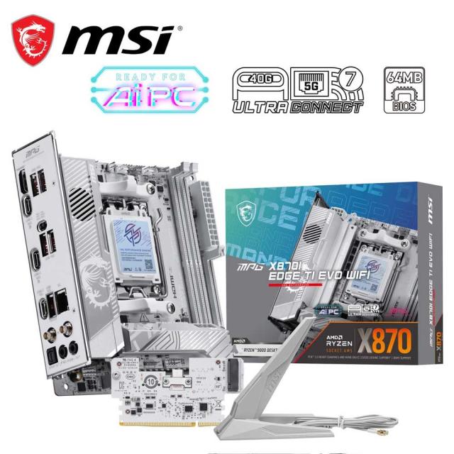 MSI｜エムエスアイ MPGX870IEDGETIEVOWIF MSI MPG X870I EDGE TI EVO WIFI マザーボード[MPGX870IEDGETIEVOWIF] 返品種別B