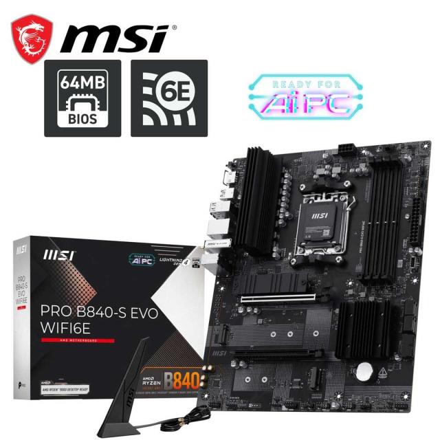 MSI｜エムエスアイ PROB840-SEVOWIFI6E MSI PRO B840-S EVO WIFI6E マザーボード[PROB840SEVOWIFI6E] 返品種別B