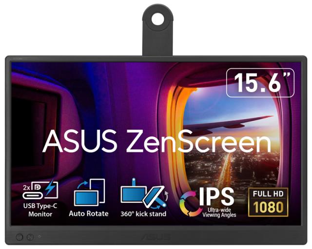 ASUS｜エイスース MB169CK モバイル液晶ディスプレイ(15.6型/IPS/FullHD 1920×1080/5ms/MiniHDMI/USB Type-C/VESA/3年保証)(ブラック)ZenScreen[MB169CK] 返品種別A