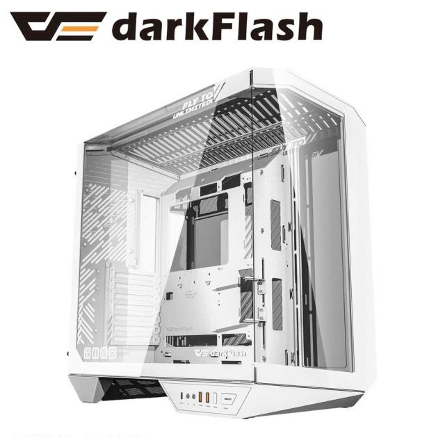 darkFlash｜ダークフラッシュ DY470-PCCASE-WHITE ピラーレス ミドルタワーケース [ATX /Micro ATX /Mini-ITX /BTF(ASUS)] DY470（ホワイト）[DY470PCCASEWHITE] 返品種別B 8,015円