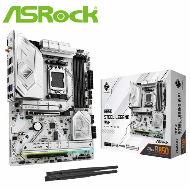 ASRock｜アスロック B850STEELLEGENDWF ASRock B850 Steel Legend WiFi マザーボード[B850STEELLEGENDWF] 返品種別B