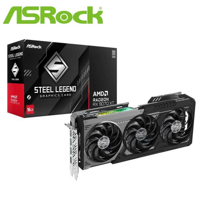 ASRock｜アスロック ASRock Radeon RX 9070XT Steel Legend DARK 16G 