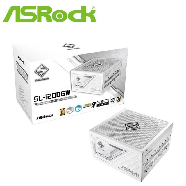 ASRock｜アスロック SL-1200GW Steel Legend 1200W ATX 3.1対応 電源ユニット（ホワイト）[SL1200GW] 返品種別B