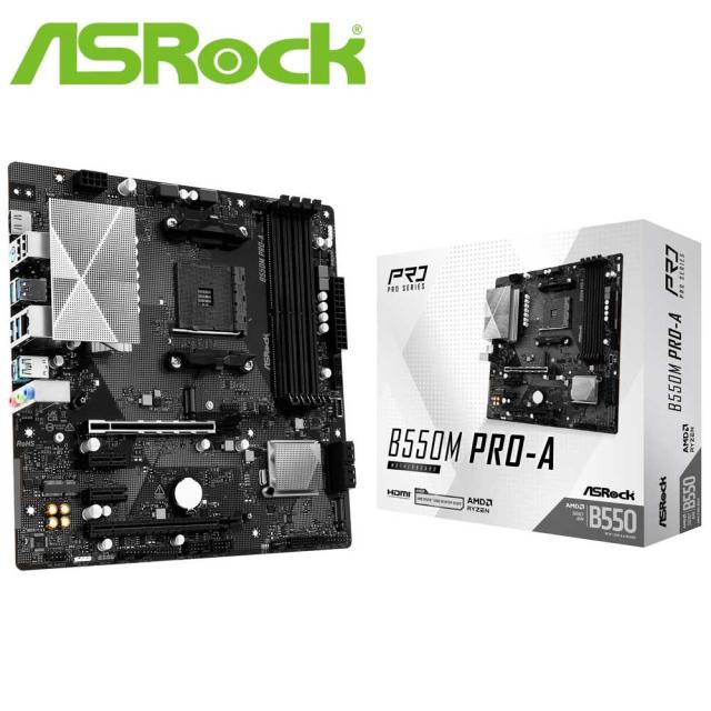 ASRock｜アスロック B550M-PRO-A ASRock B550M Pro-A マザーボード（ブラック）[B550MPROA] 返品種別B