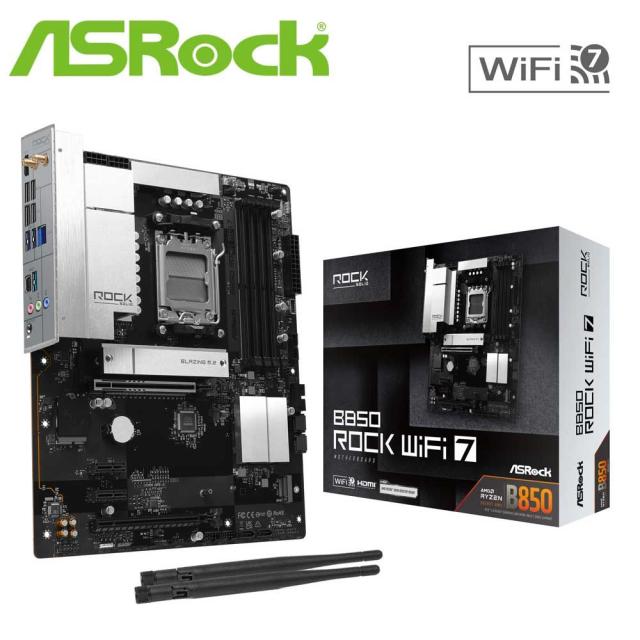 ASRock｜アスロック B850ROCKWIFI7 ASRock B850 Rock WiFi 7 マザーボード（ブラック）[B850ROCKWIFI7] 返品種別B