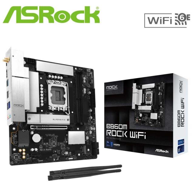 ASRock｜アスロック B860MROCKWIFI ASRock B860M Rock WiFi マザーボード（ブラック）[B860MROCKWIFI] 返品種別B
