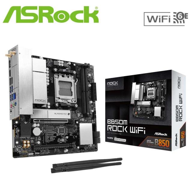 ASRock｜アスロック B850MROCKWIFI ASRock B850M Rock WiFi マザーボード（ブラック）[B850MROCKWIFI] 返品種別B