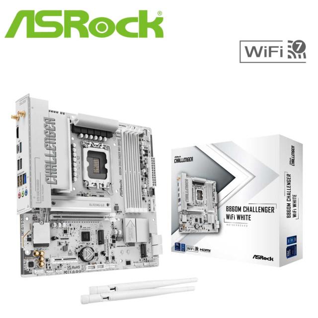 ASRock｜アスロック B860M-CH-WIFI-WH ASRock B860M Challenger WiFi マザーボード（ホワイト）[B860MCHWIFIWH] 返品種別B