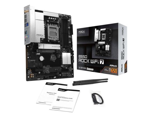 ASRock｜アスロック ASRock B650 Rock WiFi 7 マザーボード　【特典品 USB充電ケーブル付き】 B650 Rock WiFi 7返品種別B_7