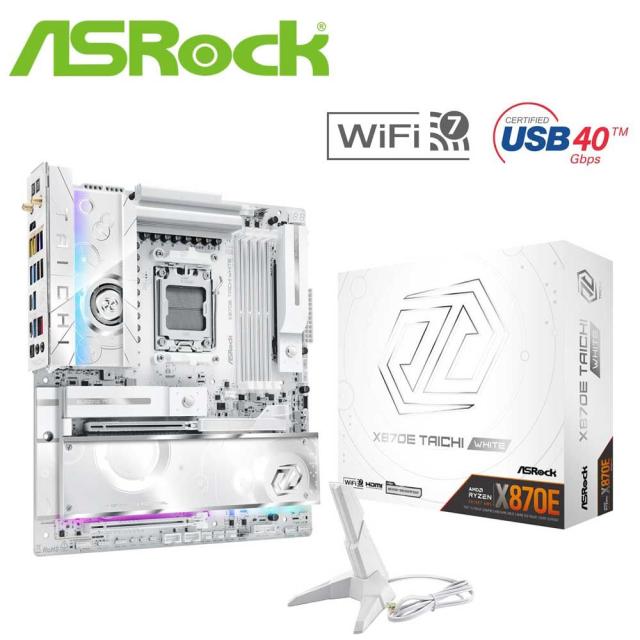 ASRock｜アスロック X870E-TAICHI-WHITE ASRock X870E Taichi White マザーボード（ホワイト）[X870ETAICHIWHITE] 返品種別B