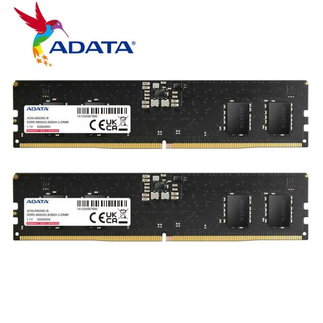 ADATA｜エイデータ AD5U48008G-DT-I PCメモリ DDR5 4800MHz UDIMM 16GB（8GBx2枚）[AD5U48008GDTI] 返品種別B