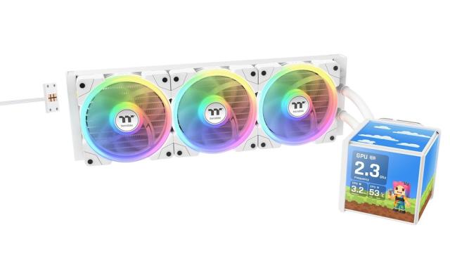 Thermaltake｜サーマルテイク CL-W482-PL12SW-A 水冷一体型CPUクーラー MINECUBE 360 Ultra Snow All-In-One Liquid Cooler System（ホワイト）[CLW482PL12SWA] 返品種別B