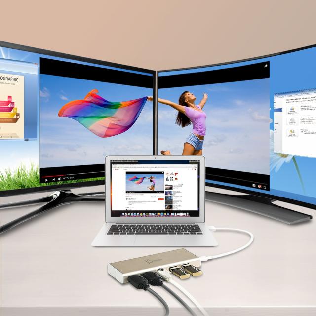 ジェイファイブクリエイト JCD381 PD 60W対応 USB Type-C Dual HDMI ミニドック（シャンパンゴールド）j5create[JCD381] 返品種別A_3
