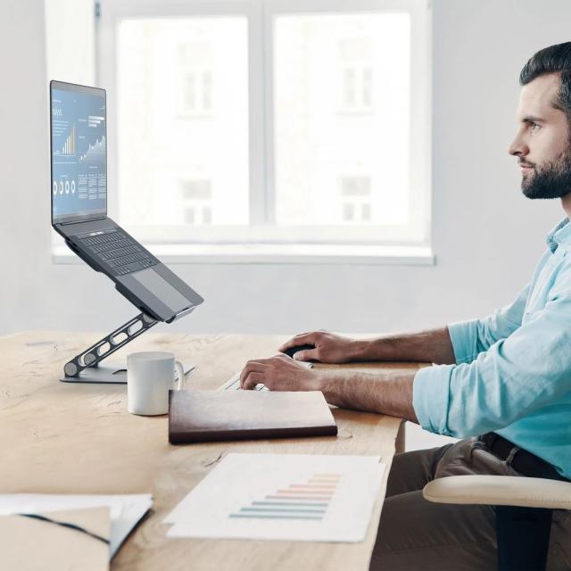 ジェイファイブクリエイト JTS127 無段階ノートPCスタンド　Multi-Angle Laptop Stand（スペースグレー）j5create[JTS127] 返品種別A_4