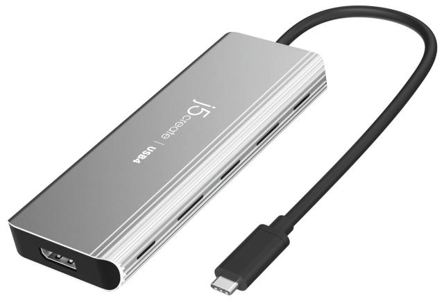 ジェイファイブクリエイト JCD401 USB4 デュアルディスプレイ4K マルチハブ（スペースグレー）j5create[JCD401] 返品種別A_1