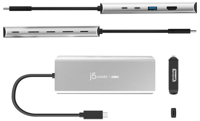 ジェイファイブクリエイト JCD401 USB4 デュアルディスプレイ4K マルチハブ（スペースグレー）j5create[JCD401] 返品種別A_2