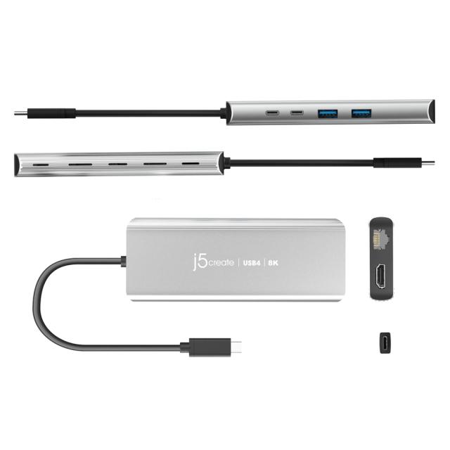 ジェイファイブクリエイト JCD403 USB4 8K 2.5G LAN 6in1マルチハブ（スペースグレー）j5create[JCD403] 返品種別A_2