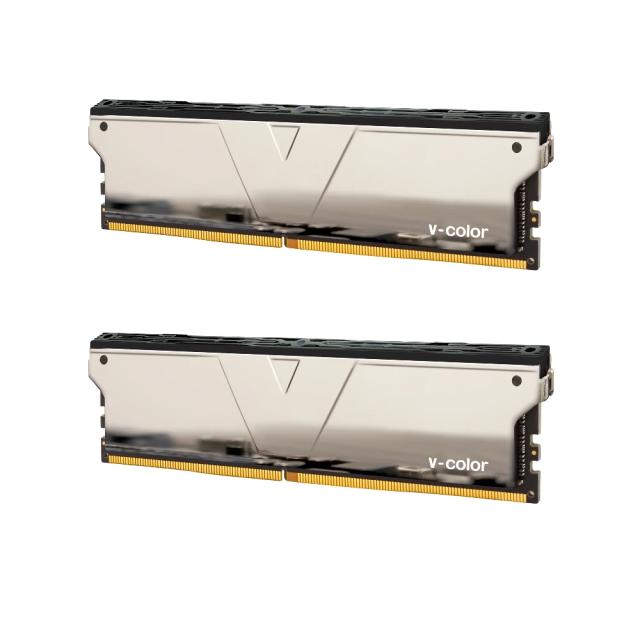 V-Color TO432G36D818ASPSXK SKYWALKER PLUS Series PC4-28800 / DDR4 3600 Mhz メモリモジュール 32GB × 2枚組（Mirror Finish Silver）[TO432G36D818ASPSXK] 返品種別B