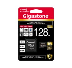 Gigastone｜ギガストーン GJMX/128U microSDXCメモリーカード 128GB Class10 UHS-I SDカードアダプタ付[GJMX128U] 返品種別B_1