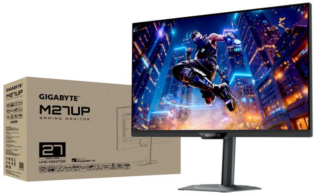 GIGABYTE｜ギガバイト M27UP ゲーミング液晶ディスプレイ(27型/IPS/4K UHD 3840×2160/320Hz/1ms/HDR400/HDMI2.1/DP1.4/USB Type-C/VESA/3年保証)(ブラック)[M27UP] 返品種別A_6