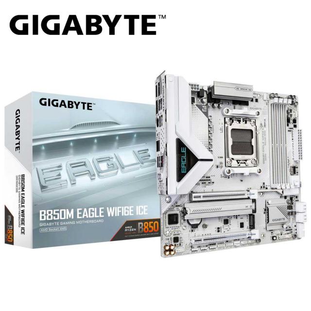 GIGABYTE｜ギガバイト B850MEAGLEWF6EICE GIGABYTE B850M EAGLE WIFI6E ICE マザーボード（ホワイト）[B850MEAGLEWF6EICE] 返品種別B